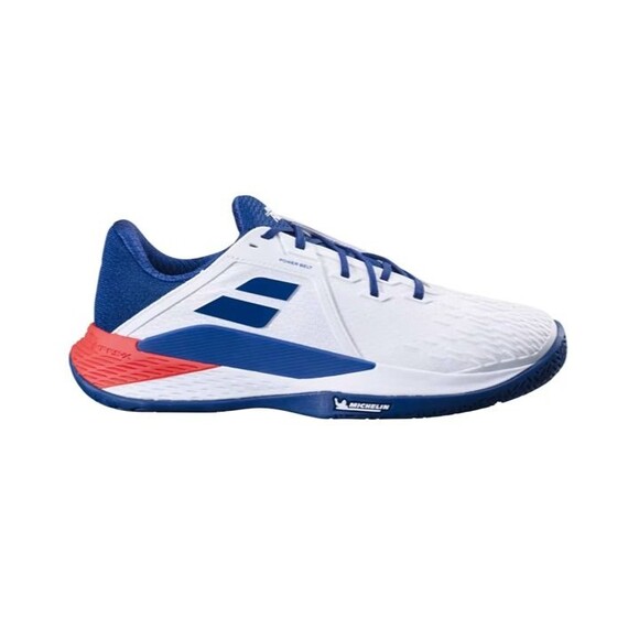 Babolat Men’s Propulse Fury 3 All Court Tennis Shoes in White/Estate Blue Size 7 main image 7